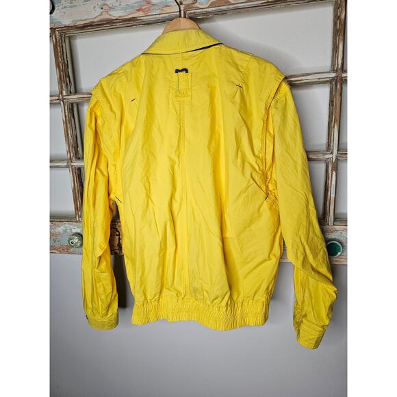 Vintage Goodyear Blimp Yellow & Blue Zip Up Utility Jacket Men's Size Medium - Picture 5 of 16